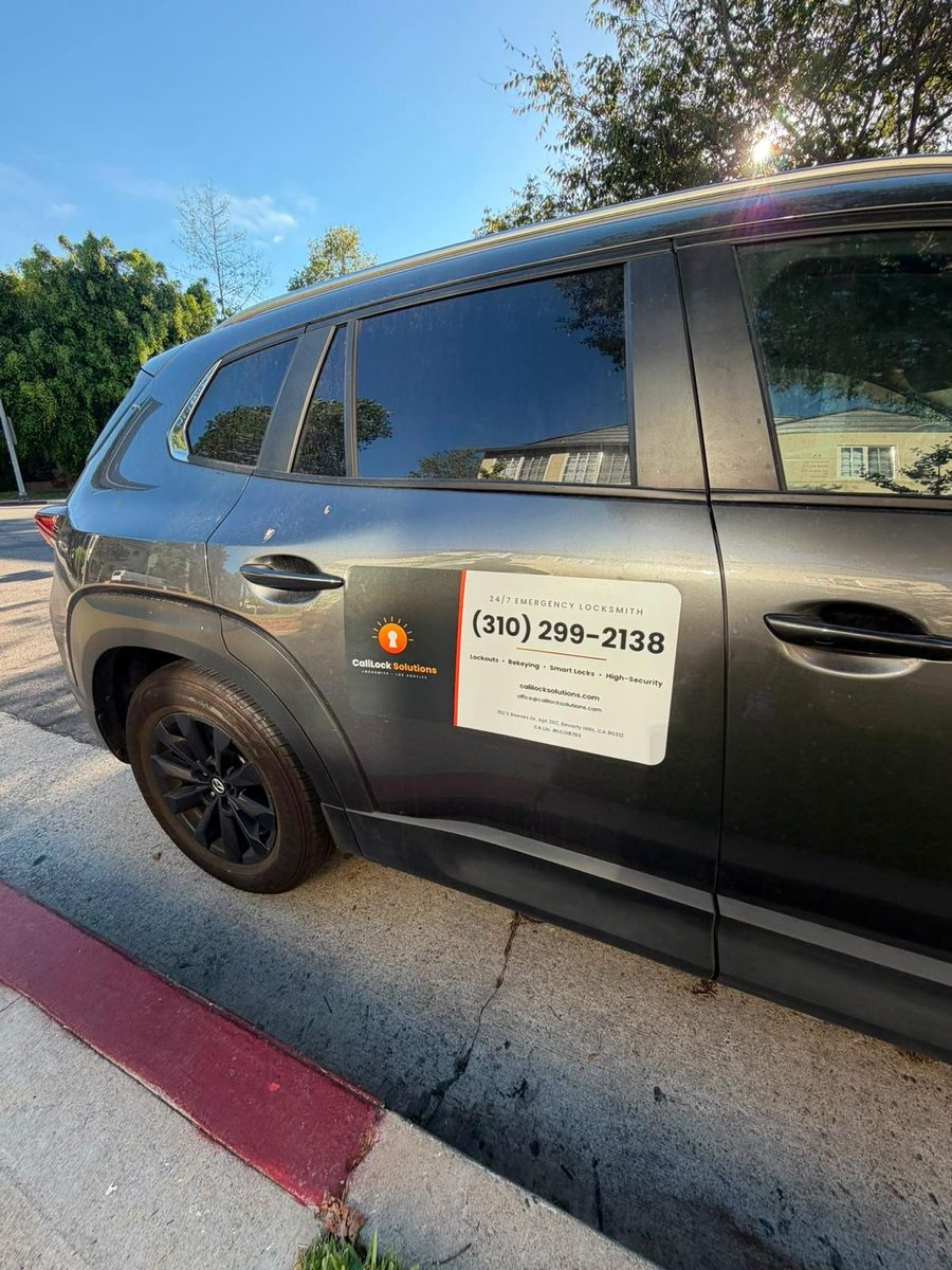 CaliLock Solutions service vehicle with company signage